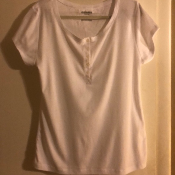 Old Navy Tops - White Button Down T-Shirt
